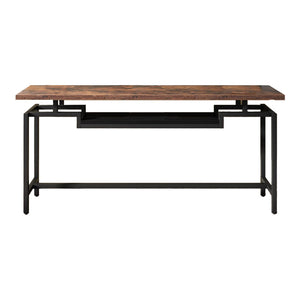 Κονσόλα Onole  σε καρυδί - μαύρο μέταλλο 180x35x82εκ - Pakobazaar