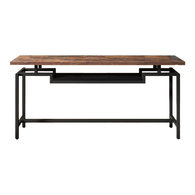 Κονσόλα Onole  σε καρυδί - μαύρο μέταλλο 180x35x82εκ - Pakobazaar