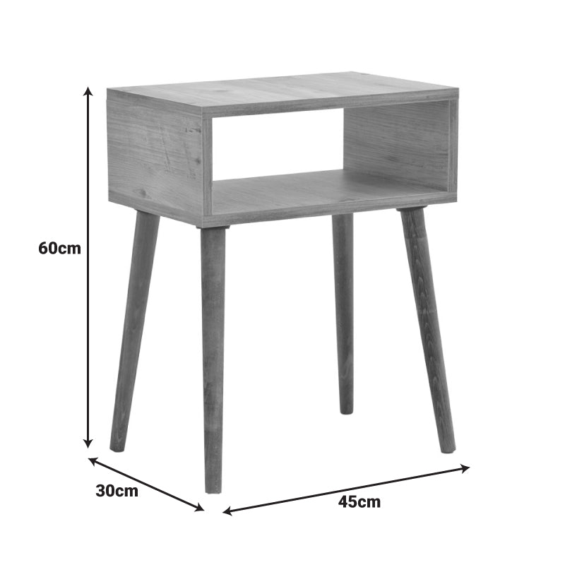 Κομοδίνο Hank  σε φυσική απόχρωση 45x30x60εκ - Image 5