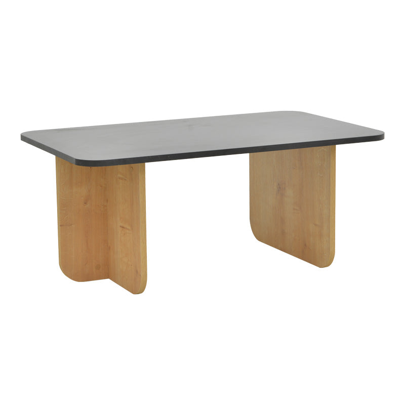 Τραπέζι Beca  σε oak-μαύρο απόχρωση 100x60x42εκ - Pakobazaar
