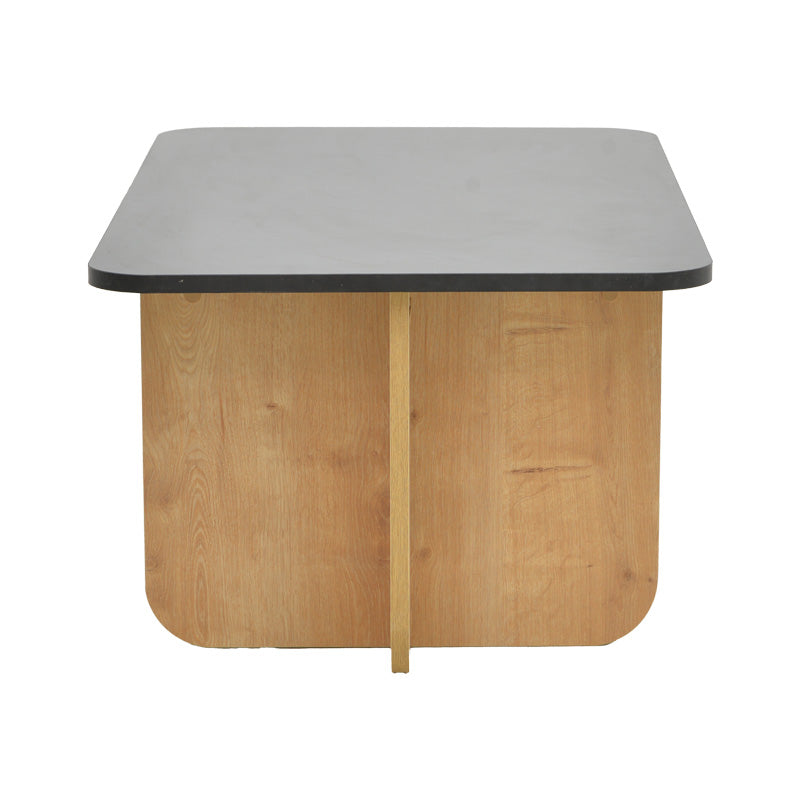 Τραπέζι Beca  σε oak-μαύρο απόχρωση 100x60x42εκ - Pakobazaar