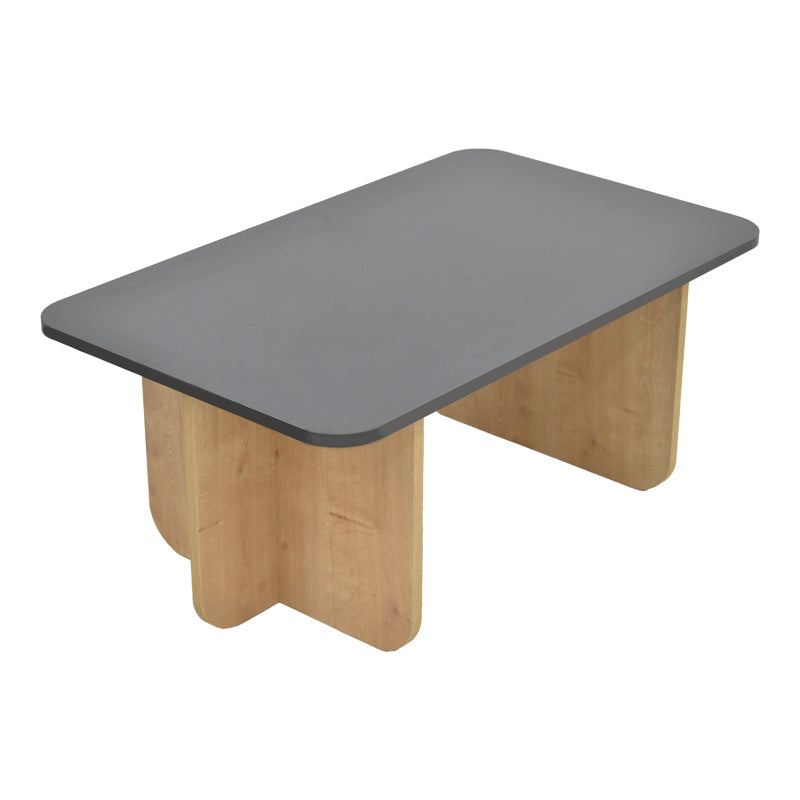 Τραπέζι Beca  σε oak-μαύρο απόχρωση 100x60x42εκ - Pakobazaar