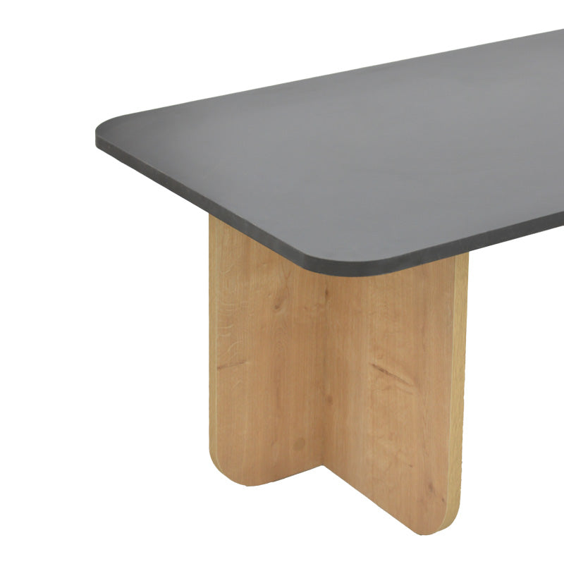 Τραπέζι Beca  σε oak-μαύρο απόχρωση 100x60x42εκ - Pakobazaar