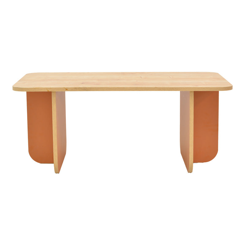 Τραπέζι Bοca  σε oak-κεραμιδί απόχρωση 100x60x42εκ - Pakobazaar
