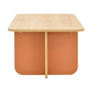 Τραπέζι Bοca  σε oak-κεραμιδί απόχρωση 100x60x42εκ - Pakobazaar