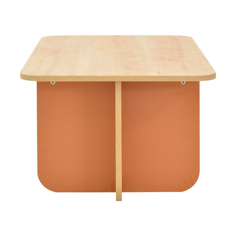 Τραπέζι Bοca  σε oak-κεραμιδί απόχρωση 100x60x42εκ - Pakobazaar