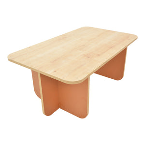 Τραπέζι Bοca  σε oak-κεραμιδί απόχρωση 100x60x42εκ - Pakobazaar