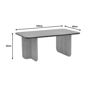 Τραπέζι Bοca  σε oak-κεραμιδί απόχρωση 100x60x42εκ - Pakobazaar