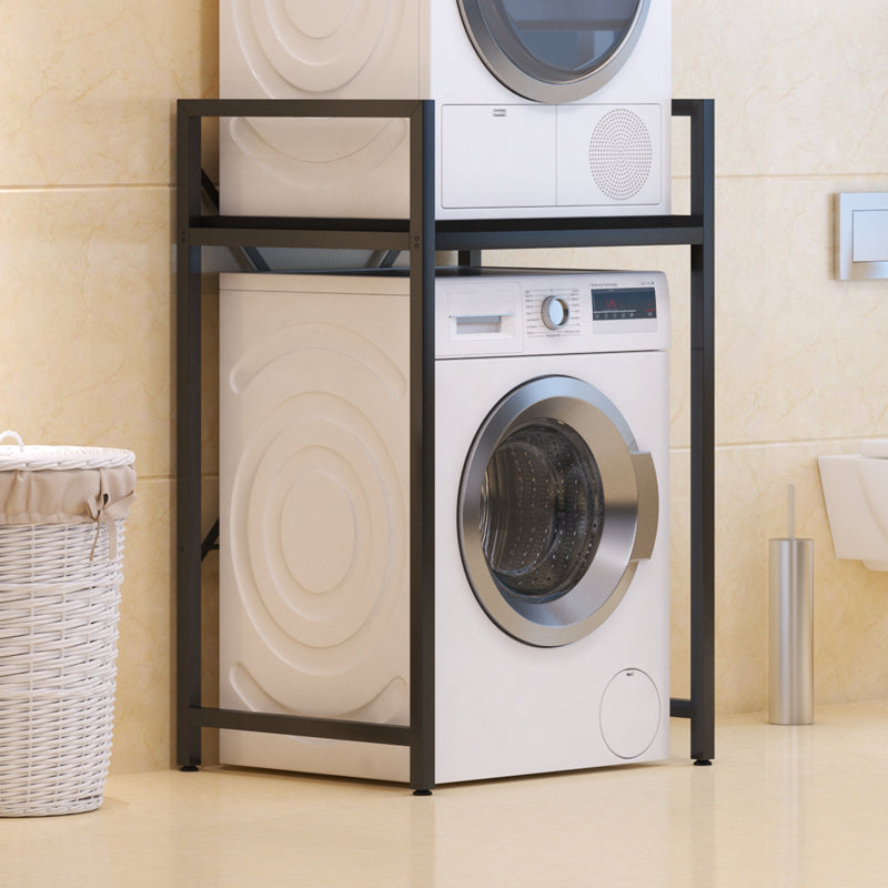 Ραφιέρα στήριξης πλυντηρίου - στεγνωτηρίου Delavar  μέταλλο μαύρο 72x60x116εκ