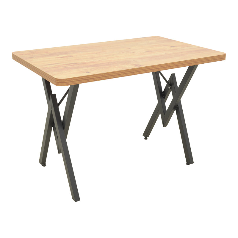 Τραπέζι Vertex  oak με μαύρα μεταλλικά πόδια 110x70x72εκ - Pakobazaar