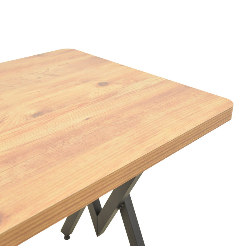 Τραπέζι Vertex  oak με μαύρα μεταλλικά πόδια 110x70x72εκ - Pakobazaar