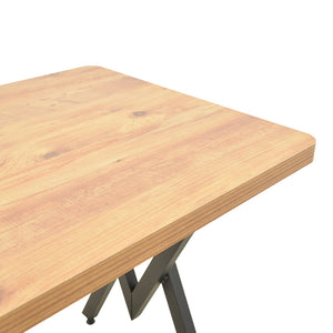 Τραπέζι Vertex  oak με μαύρα μεταλλικά πόδια 110x70x72εκ - Pakobazaar