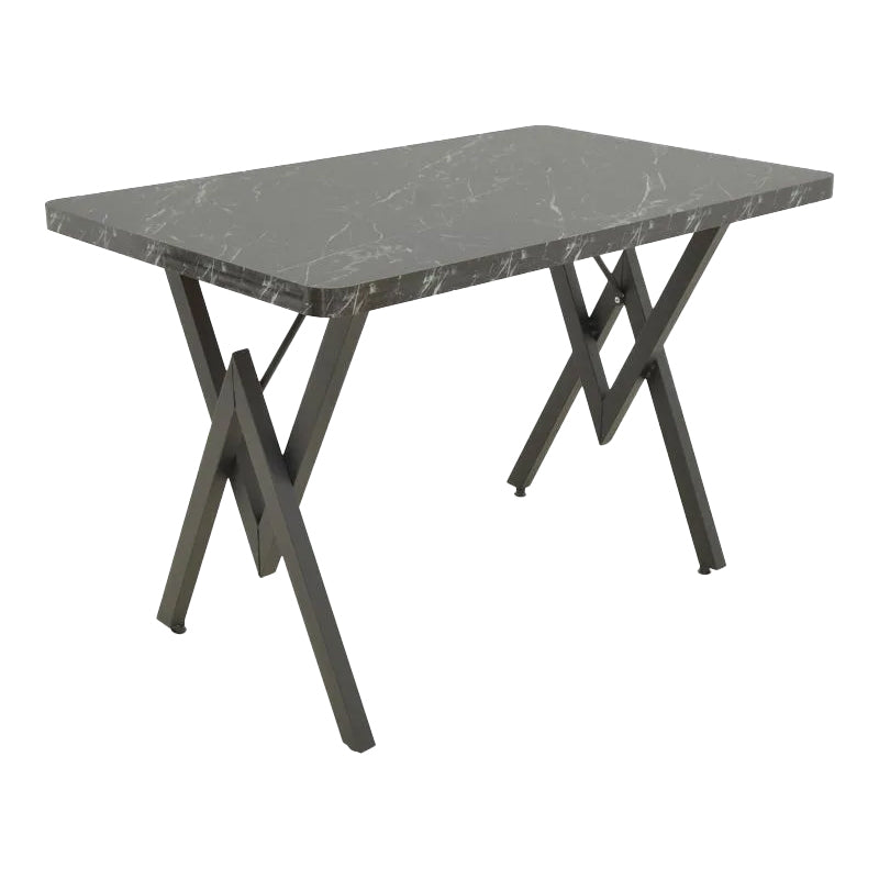 Τραπέζι Vertex  μαύρο μαρμάρου και μέταλλο 110x70x72εκ
