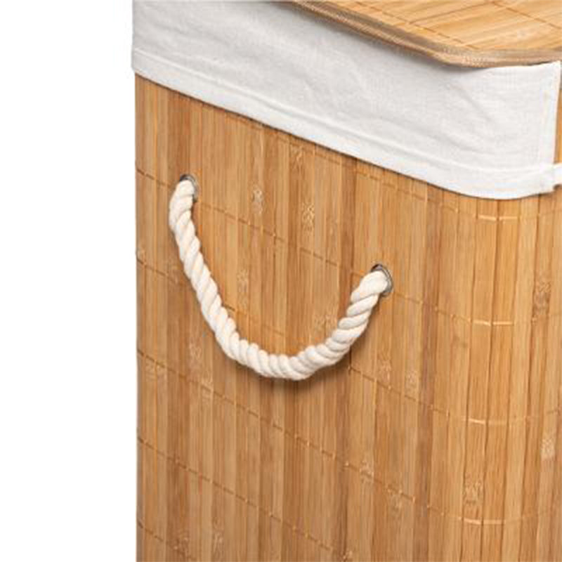 Καλάθι απλύτων Natural  χρώμα φυσικό-λευκό 40x30x50εκ - Pakobazaar