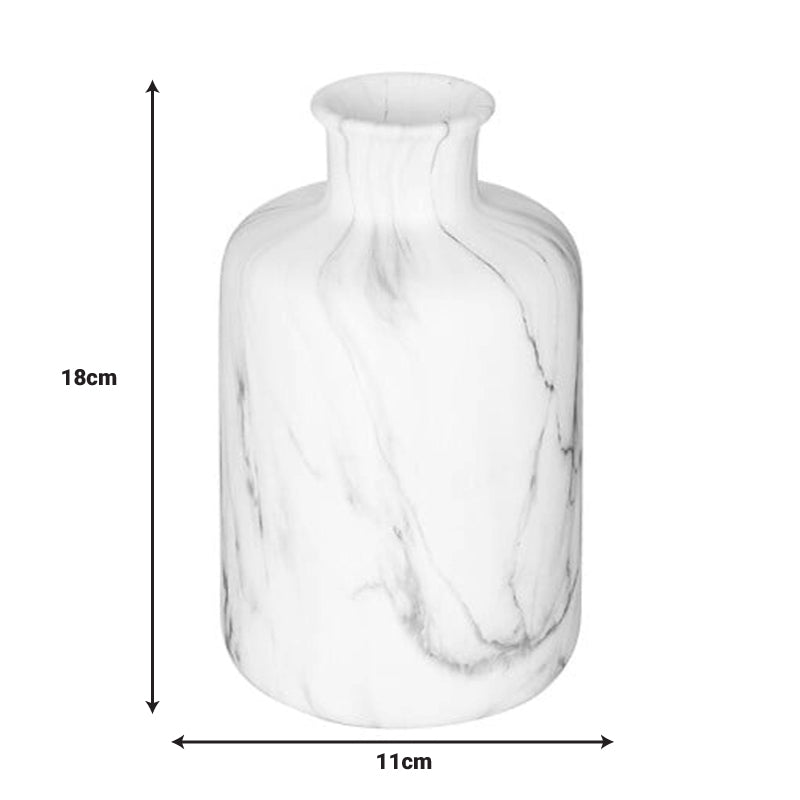 Βάζο Desel  κεραμικό σε εφέ μαρμάρου Φ11x18εκ - Image 2