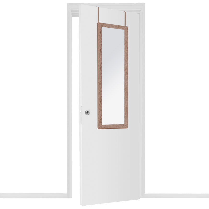 Καθρέπτης πόρτας PWD-0113  MDF-αλουμίνιο φυσικό 35x2x109εκ