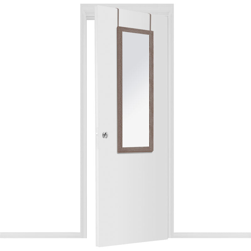 Καθρέπτης πόρτας PWD-0113  MDF-αλουμίνιο καρυδί 35x2x109εκ - Image 2