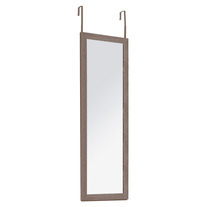 Καθρέπτης πόρτας PWD-0113  MDF-αλουμίνιο καρυδί 35x2x109εκ - Image 1