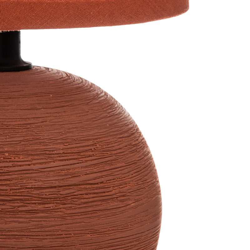 Επιτραπέζιο φωτιστικό PWL-1210  Ε14 κεραμικό σε terracotta απόχρωση Φ13x25εκ - Image 2