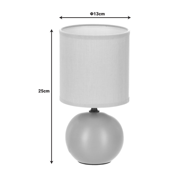 Επιτραπέζιο φωτιστικό PWL-1210  Ε14 κεραμικό σε γκρι-καφέ απόχρωση Φ13x25εκ - Image 2