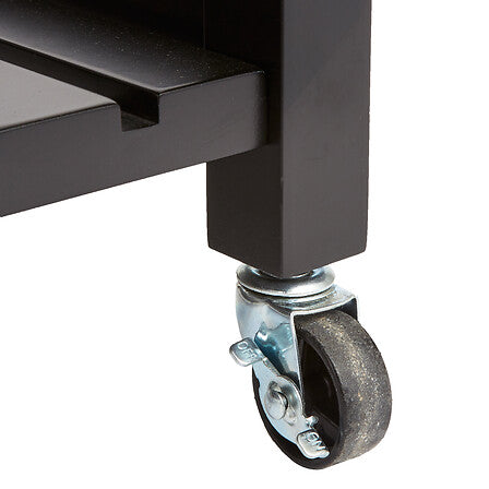 Τρόλεϊ-Ραφιέρα Claude  mdf μαύρο - φυσικό 58x48x87.5εκ