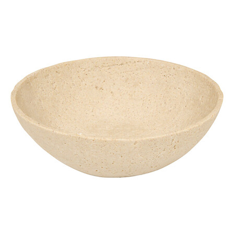Διακοσμητικό μπωλ Serio  polyresin μπεζ Φ24.5x7.5εκ - Pakobazaar
