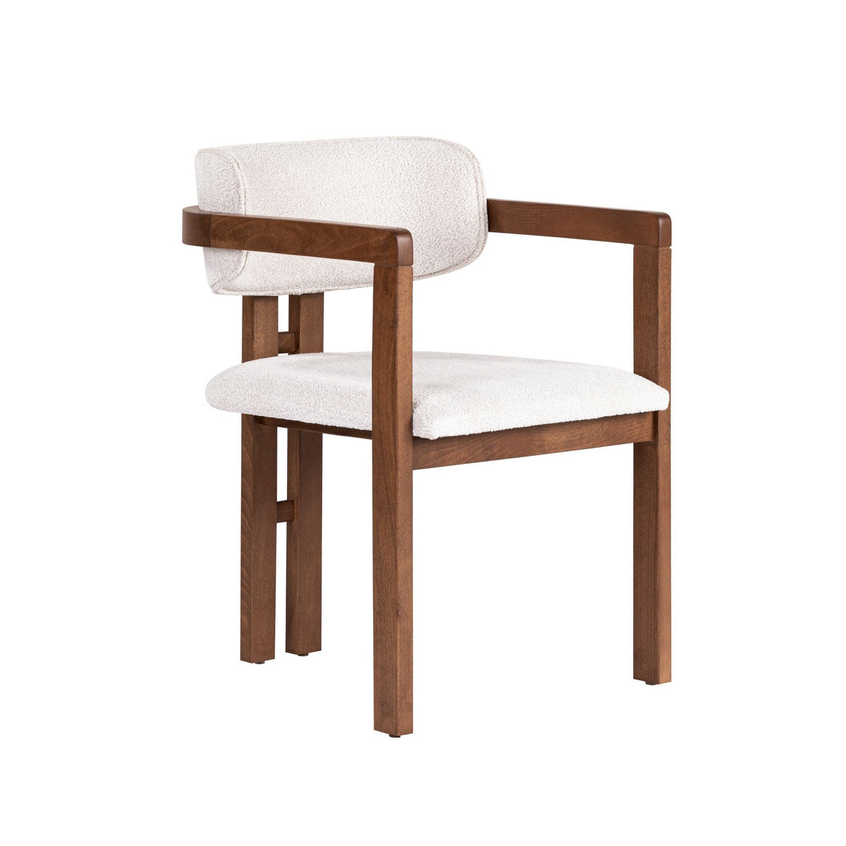 Σετ Τραπεζαρίας 5τμχ Arki Travertine - Καρυδί - Λευκό 180x90x75 εκ.