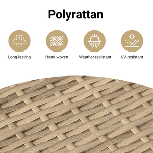 Σαλόνι Κήπου Σετ 12 τεμ. Μπεζ Συνθετικό Ρατάν με Μαξιλάρια
