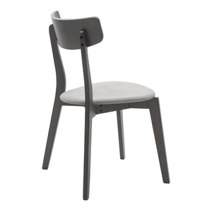 Tραπεζαρία Benson - Toto  σετ 5τμχ rustic grey - ύφασμα γκρι 120x75x75εκ - Pakobazaar