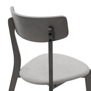 Tραπεζαρία Benson - Toto  σετ 5τμχ rustic grey - ύφασμα γκρι 120x75x75εκ - Pakobazaar
