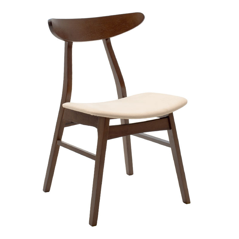 Tραπεζαρία Benson - Orlean  σετ 7τμχ καρυδί - ύφασμα μπεζ 150x90x75εκ - Image 5