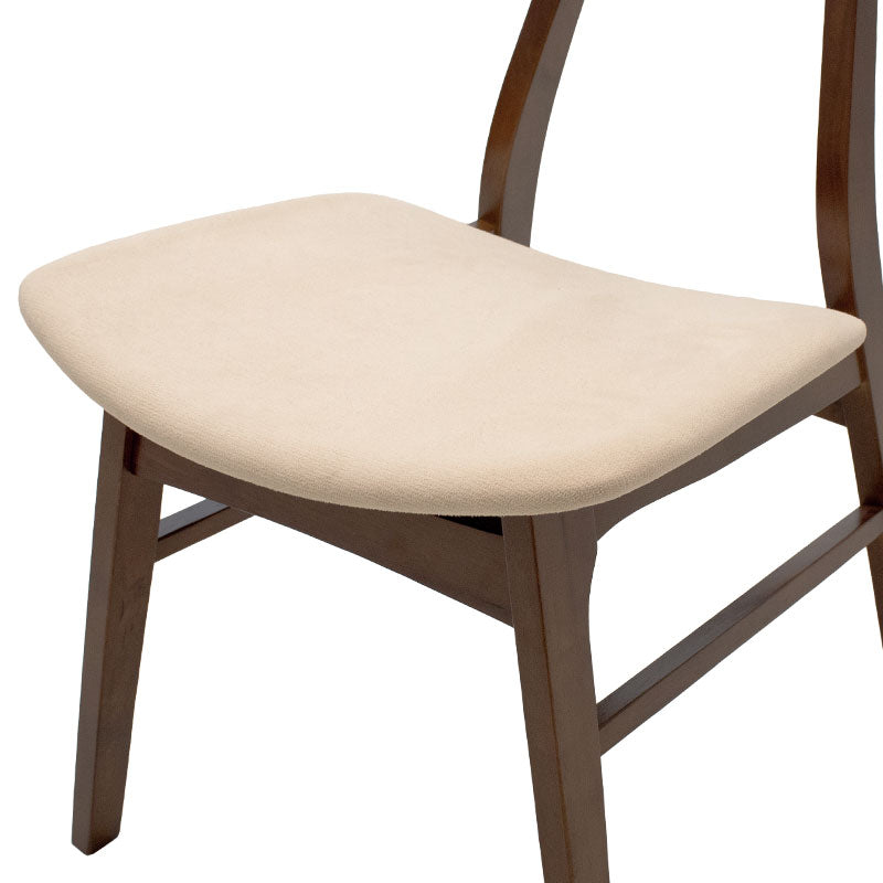 Tραπεζαρία Benson - Orlean  σετ 7τμχ καρυδί - ύφασμα μπεζ 150x90x75εκ - Image 7