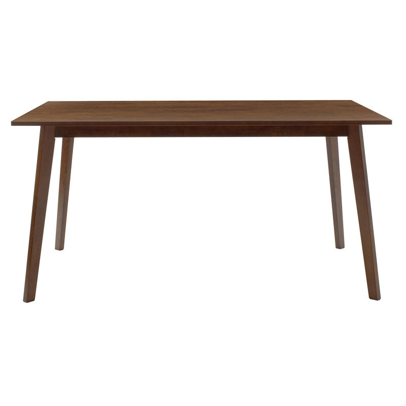 Tραπεζαρία Benson - Toto  σετ 7τμχ καρυδί - ύφασμα μπεζ 150x90x75εκ - Pakobazaar