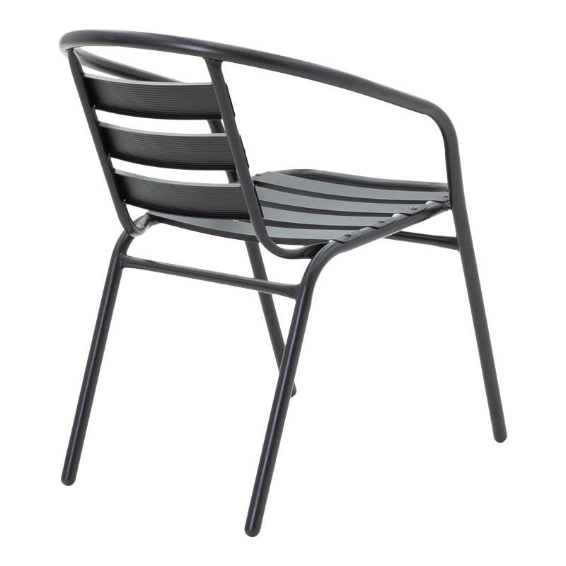 Τραπεζαρία Valor-Tade σετ 5τεμ  μέταλλο μαύρο-γυαλί 110x60x70εκ - Pakobazaar