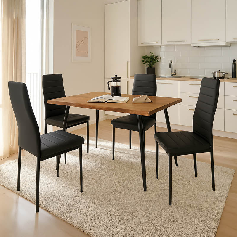 Τραπεζαρία Neve-Parker  σετ 5τμχ 120x80x75εκ - Pakobazaar