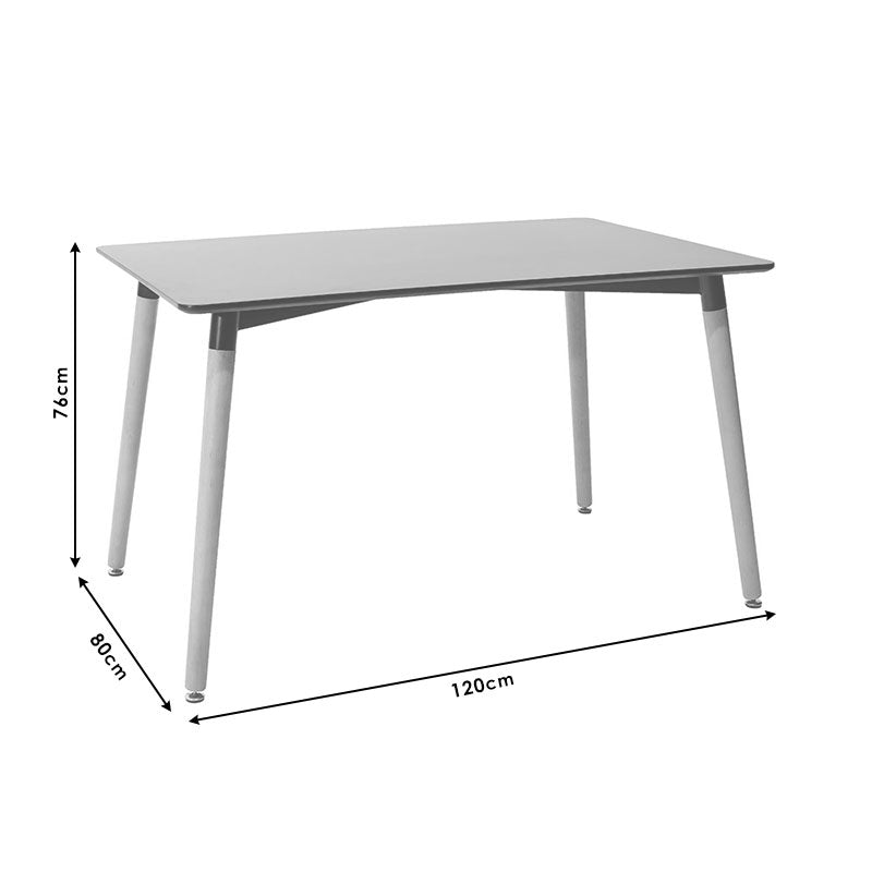Τραπεζαρία Natali-Julita  σετ 5τεμ μαύρο-φυσικό 120x80x76εκ - Image 4