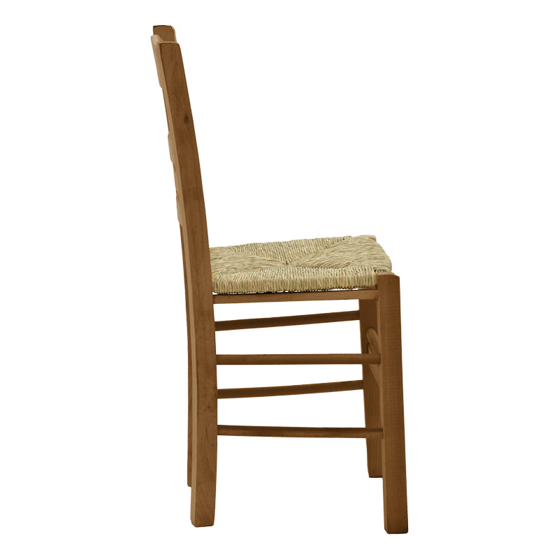 Καρέκλα καφενείου με ψάθα Ronson-Charchie  καρυδί ξύλο 42x40x89εκ