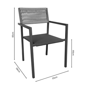 Τραπεζαρία Savor-Kliton σετ 3τεμ  λευκό αλουμίνιο και rattan σε φυσικό χρώμα 80x80x74εκ - Pakobazaar