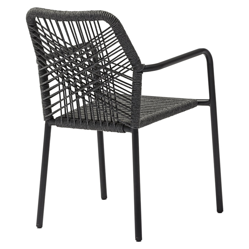 Τραπεζαρία Kliton-Kherson σετ 5τεμ  αλουμίνιο σε ανθρακί απόχρωση 80x80x74εκ - Image 3