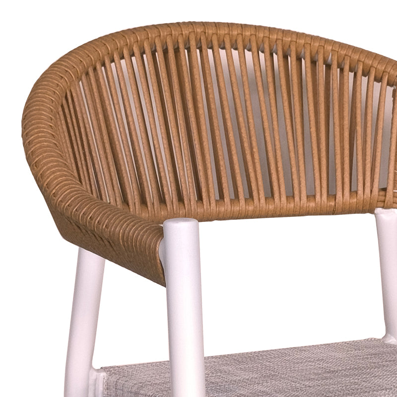 Τραπεζαρία Kliton-Elation σετ 7τεμ  αλουμίνιο σε λευκή απόχρωση 150x80x74εκ - Image 3