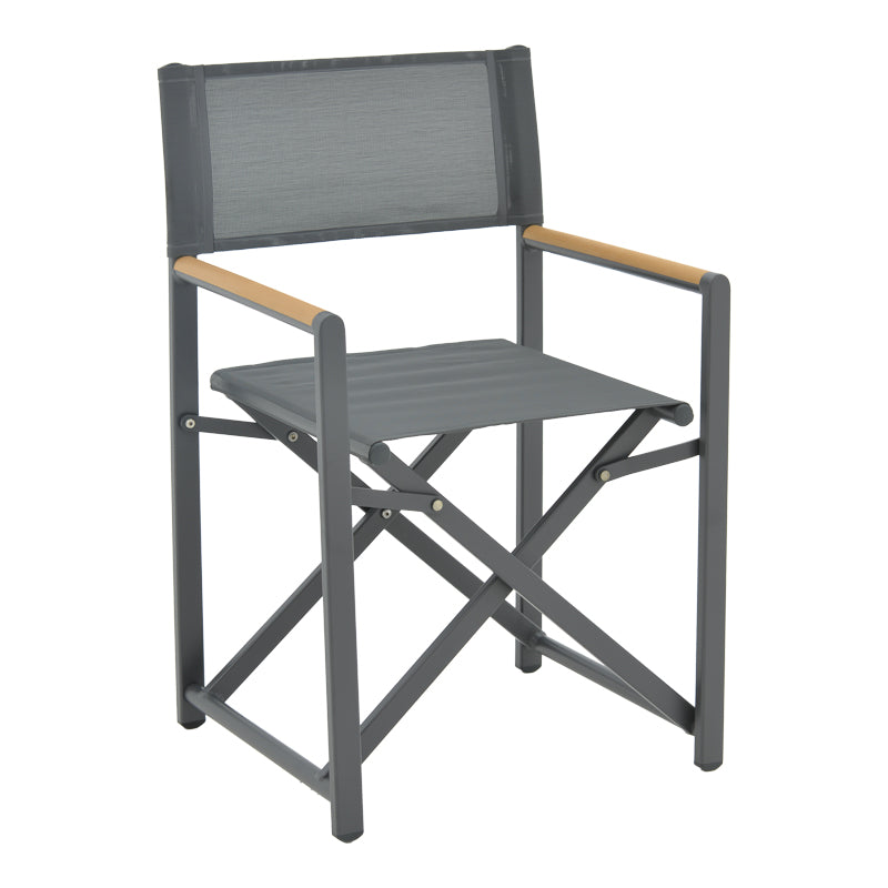 Τραπεζαρία Mabu-Kliton B σετ 7τεμ  αλουμινίου σε ανθρακί απόχρωση 150x80x74εκ - Image 2