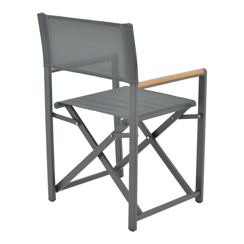 Τραπεζαρία Mabu-Kliton B σετ 7τεμ  αλουμινίου σε ανθρακί απόχρωση 150x80x74εκ - Image 3