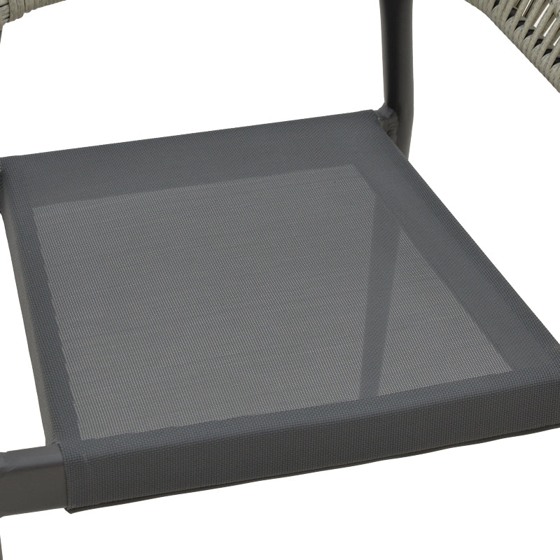 Τραπεζαρία Elation-Kliton B σετ 7τεμ  αλουμίνιο σε ανθρακί απόχρωση 150x80x74εκ - Image 8