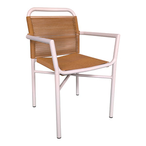 Τραπεζαρία Nares-Clutch A σετ 5τεμ  λευκό αλουμίνιο και plywood σε φυσική απόχρωση 140x80x72.5εκ - Pakobazaar