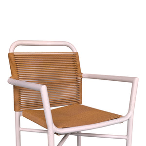 Τραπεζαρία Nares-Clutch A σετ 5τεμ  λευκό αλουμίνιο και plywood σε φυσική απόχρωση 140x80x72.5εκ - Pakobazaar