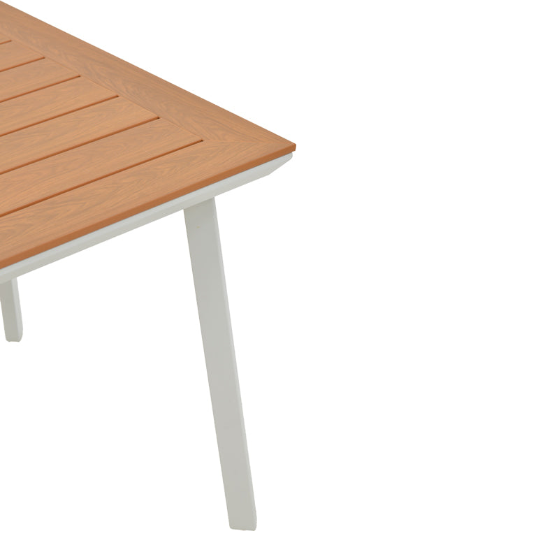 Τραπεζαρία Synergy-Norture σετ 3τεμ  λευκό αλουμίνιο και plywood σε φυσικό χρώμα 80x80x74εκ - Image 8