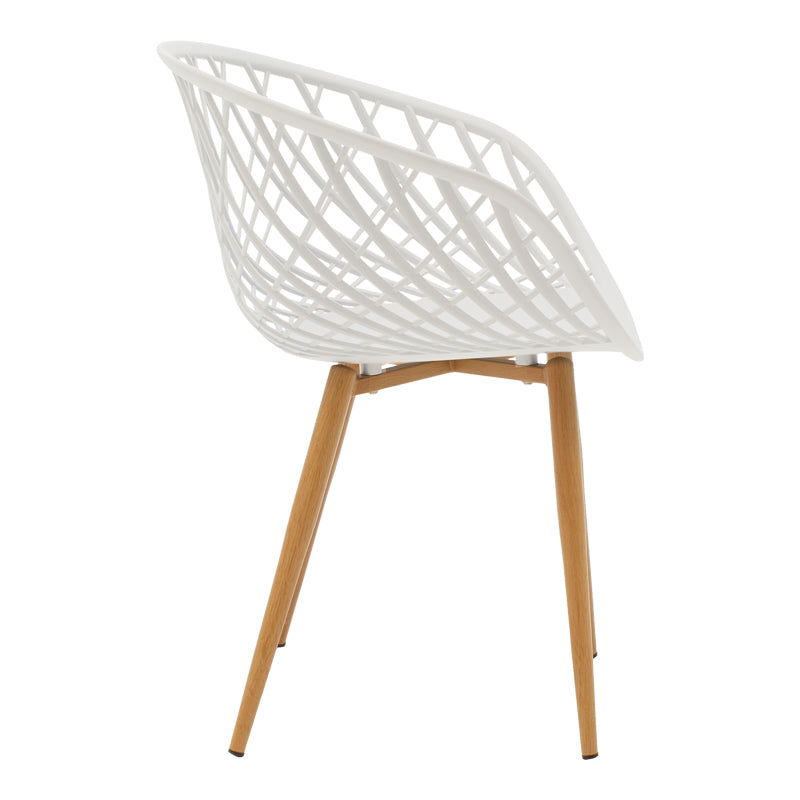 Τραπεζαρία Ezra-Natali  σετ 5τεμ pp-mdf σε λευκή-φυσική απόχρωση 80x80x76εκ - Image 4