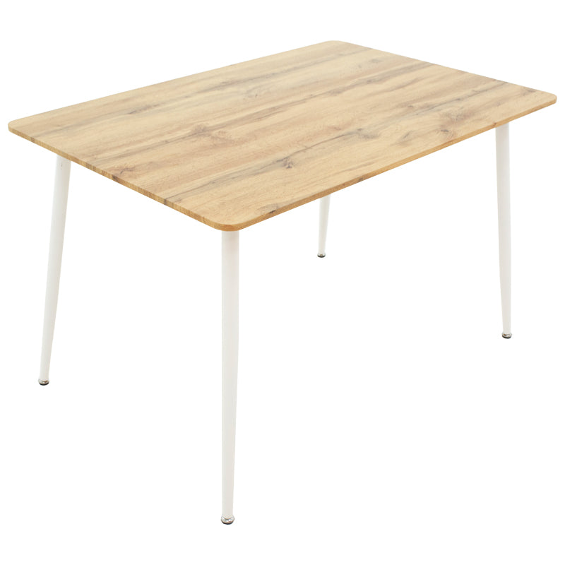 Τραπεζαρία Aurora-Cuba  σετ 5τεμ pp-mdf σε λευκή-sonoma απόχρωση120x80x75εκ