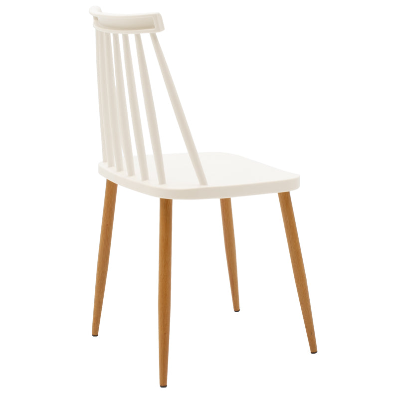 Τραπεζαρία Aurora-Balou  σετ 5τεμ pp-mdf σε λευκό μαρμάρου απόχρωση Φ120x73εκ