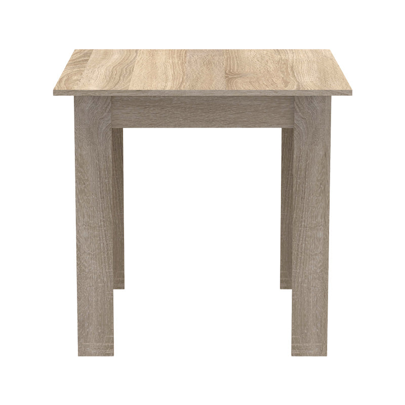 Τραπεζαρία Manka-Parker  σετ 3τεμ mdf σε μαύρη-sonoma απόχρωση 80x80x77εκ - Pakobazaar